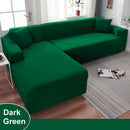 Water Resistant Sofa Cover for Living Room - Elastic Solid L Shaped Corner Sofa Cover - Fits 1/2/3/4 Seater Sofa, Couch, Armchair