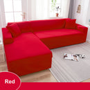 Water Resistant Sofa Cover for Living Room - Elastic Solid L Shaped Corner Sofa Cover - Fits 1/2/3/4 Seater Sofa, Couch, Armchair