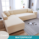 Water Resistant Sofa Cover for Living Room - Elastic Solid L Shaped Corner Sofa Cover - Fits 1/2/3/4 Seater Sofa, Couch, Armchair