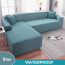Water Resistant Sofa Cover for Living Room - Elastic Solid L Shaped Corner Sofa Cover - Fits 1/2/3/4 Seater Sofa, Couch, Armchair