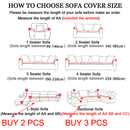 Stretchable Thick Velvet Sofa Cover for L Shaped Corner Sofa in Living Room Fits 1/2/3/4 Seater Couches