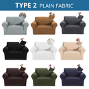 KAS Armchair Cover 4-Styles Elastic Sofa Cover Couch Covers for Living Room Stretchable Slipcover for Chairs - 1 Seater Chair Slip Cover