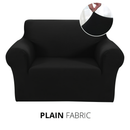 KAS Armchair Cover 4-Styles Elastic Sofa Cover Couch Covers for Living Room Stretchable Slipcover for Chairs - 1 Seater Chair Slip Cover