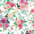 Modish Modern Multicolored Flowers Wallpaper
