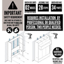 Easy-Lift Queen Murphy Wall Bed in Black with Two Bookshelves