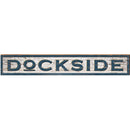 Dockside Shabby Sign | Wall Art Print on Real Wood