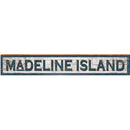 Madeline Island Shabby Sign | Wall Art Print on Real Wood