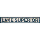 Lake Superior Shabby Sign | Wall Art Print on Real Wood