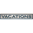 Vacations Shabby Sign | Wall Art Print on Real Wood