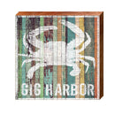 Gig Harbor, Washington Crab Wooden Sign | Wall Art Print on Real Wood