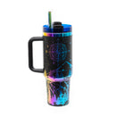 Not All Who Wander Are Lost 40 oz Tumbler | 40 oz. | Black Rainbow | Double Play Apparel & Engraving LLC