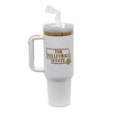 The Volleyball State 40 oz Tumbler | White | Double Play Apparel & Engraving LLC