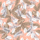 Voguish Modern Leaves Wallpaper