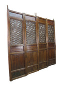 Set of 4 Antique Lattice Screen Door Panel