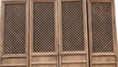 100" High Large Antique Chinese Screen Door- A set of 4 Lattice Screen Panels