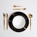 Libra Black Marble Plates