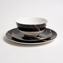 Libra Black Marble Plates