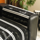 Non-Slip Sofa Cover with Thick Chenille Texture Woven Stripe Couch Protector Throw