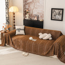 Sofa Cover Blanket Throw with Tassels, Decorative Furniture Protector for Dogs/Pets