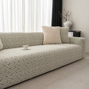 3D Jacquard Geometric Sofa Cover, High Stretch Soft Polar Fleece Slipcover for Couch