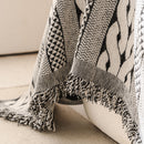 Sofa Cover Blanket Throw with Tassels, Decorative Furniture Protector for Dogs/Pets