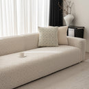 3D Jacquard Geometric Sofa Cover, High Stretch Soft Polar Fleece Slipcover for Couch