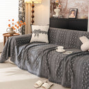 Sofa Cover Blanket Throw with Tassels, Decorative Furniture Protector for Dogs/Pets