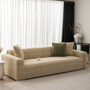 3D Jacquard Geometric Sofa Cover, High Stretch Soft Polar Fleece Slipcover for Couch