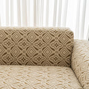 3D Jacquard Geometric Sofa Cover, High Stretch Soft Polar Fleece Slipcover for Couch