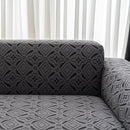 3D Jacquard Geometric Sofa Cover, High Stretch Soft Polar Fleece Slipcover for Couch