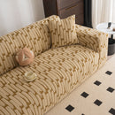 Plush Fleece Stretch Sofa Cover, Super Soft Textured Geometric Couch Slipcover