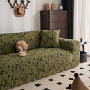 Plush Fleece Stretch Sofa Cover, Super Soft Textured Geometric Couch Slipcover