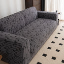 Plush Fleece Stretch Sofa Cover, Super Soft Textured Geometric Couch Slipcover