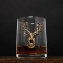 Gold Stag Deer Whiskey Glasses