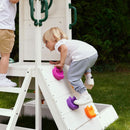 Aloe Wooden Outdoor Playhouse – Slide, Water Wheel Station & Steering Wheel for Toddlers