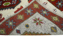 Runner 2x4 Ivory and Red Wool Hand Knotted traditional Persian Vintage Antique Southwestern Kazak | TRDCP29524