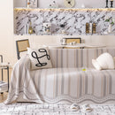 Modern Geometric Cooling Sofa Blanket, Soft & Breathable Striped Couch Throw Cover