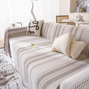Modern Geometric Cooling Sofa Blanket, Soft & Breathable Striped Couch Throw Cover