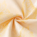 Leaf Jacquard Sofa Cover with Ruffle Skirt – Non-Slip Couch Protector with Sheer Hem