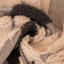 Bohemian Tufted Sofa Cover, Soft Sherpa Fleece Throw Blanket with 3D Aztec Geometric