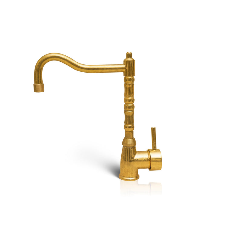 Solid Brass Deck Mount Faucet with Single Handle