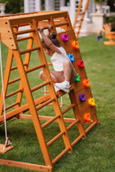 Magnolia 7-in-1 Real Wood Playset | Indoor & Outdoor Climbing Gym for Kids