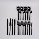 Kaya Black Cutlery Set