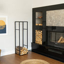 Modern Indoor Log Holder for Fireplace Storage