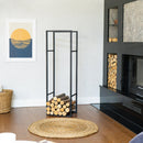Modern Indoor Log Holder for Fireplace Storage