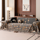 Boho Geometric Sofa Slipcovers Chenille Scratch Resistant Couch Protective Covers