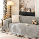 Plush Fleece Washable Sofa Throw Blanket, Soft & Cozy Furniture Protector for Couch