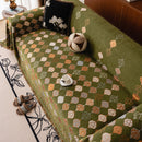Boho Geometric Sofa Slipcovers Chenille Scratch Resistant Couch Protective Covers