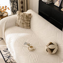 Plush Fleece Washable Sofa Throw Blanket, Soft & Cozy Furniture Protector for Couch