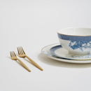 Blue Flower Plates Set